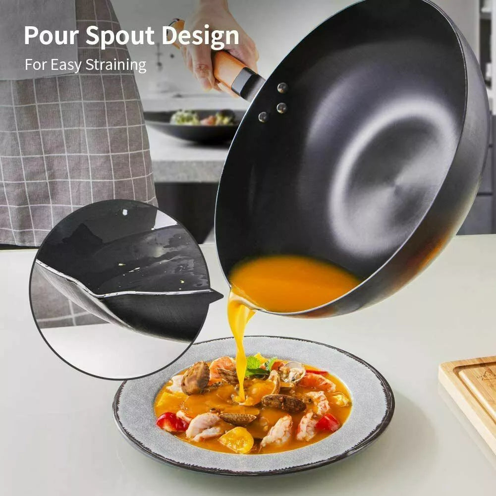 Skylight 12.5" Carbon Steel Wok Pan