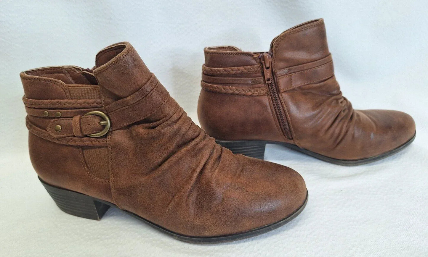 YUU Norah Faux Leather Block Heel Bootie - Gomix Brands Outlet