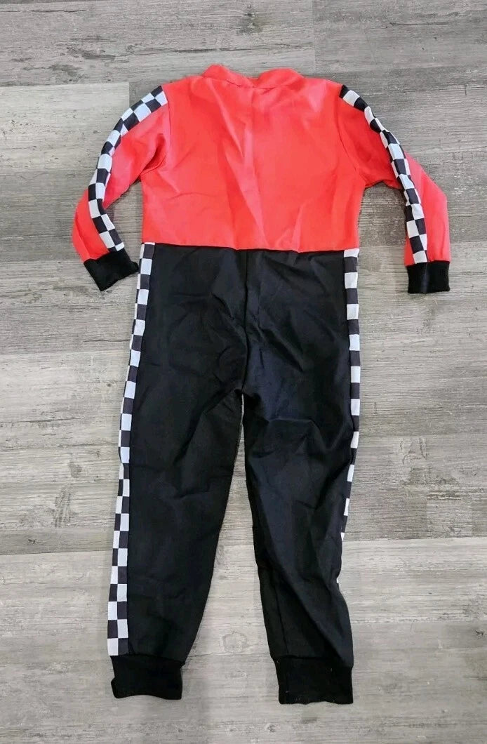 Kids Racer Car Racing Jumpsuit Costume Medium Size 37x14 Inches
