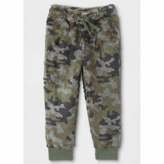 Cat & Jack Toddler Sherpa Jogger Pants – Green Camo – 18M