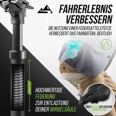 Premium Adjustable Suspension Seatpost Ø316 for Road & Mountain Bikes - Gomix Brands Outlet