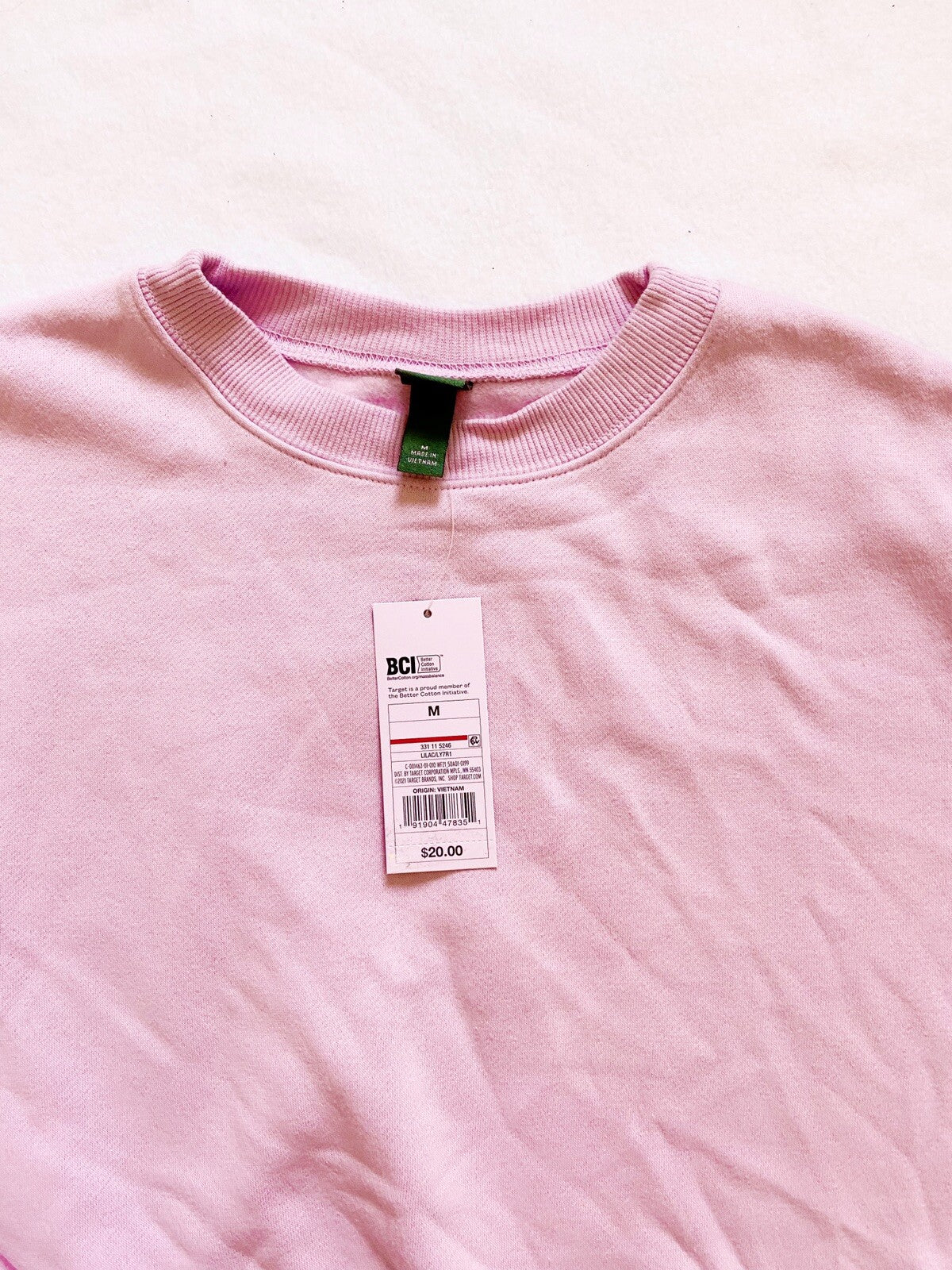 Lilac Wild Fable Women's Cropped Long Sleeve Sweatshirt M