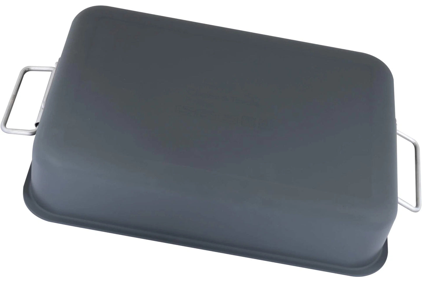 Prima Gray Aluminum Roaster 14x10 Inch Oval Nonstick Pan