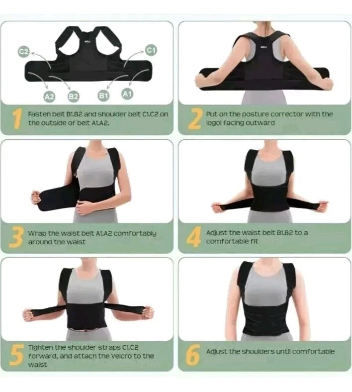 Adjustable Back Support Belt Posture Corrector for Men and Women