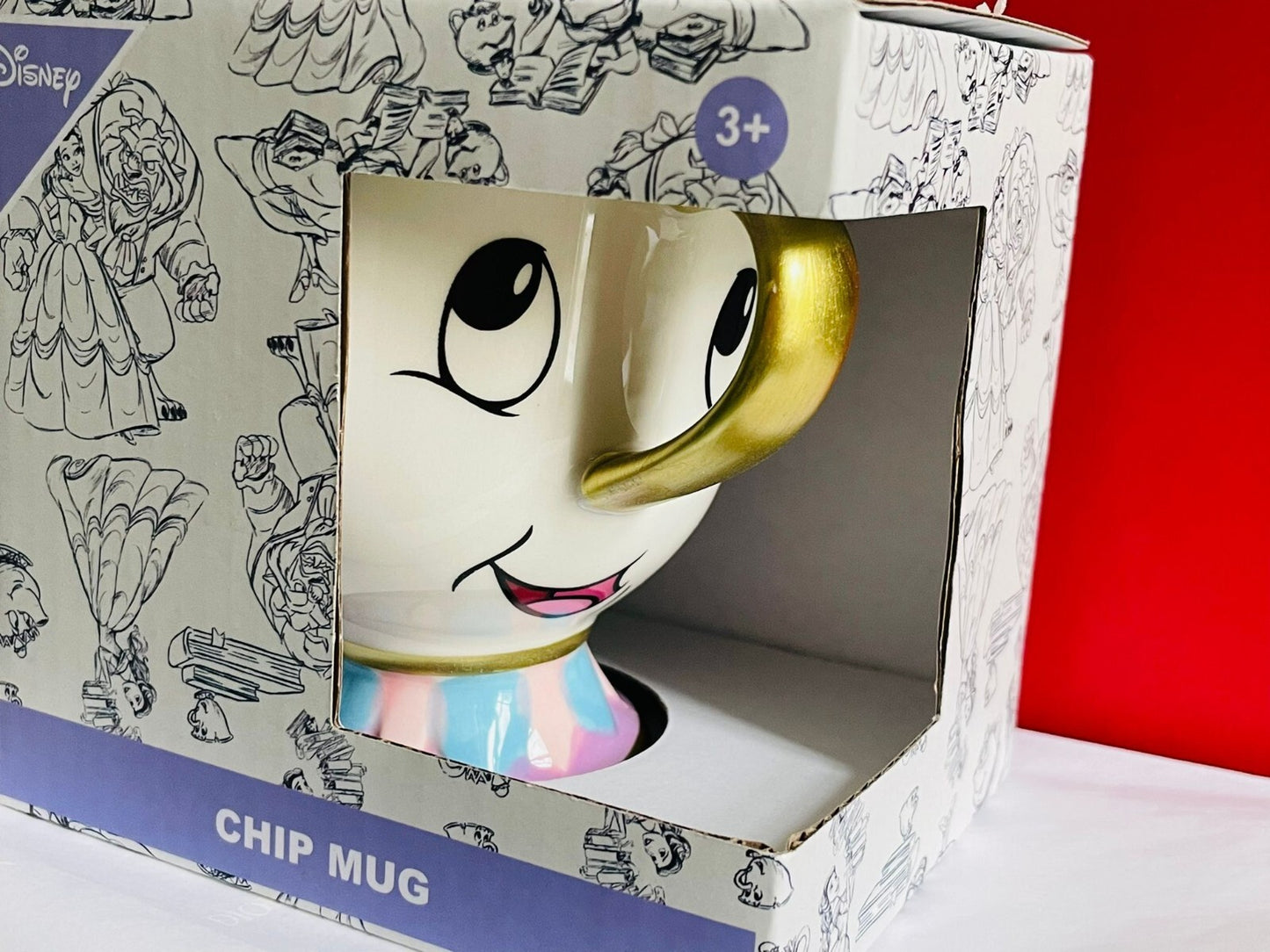 Primark Disney Beauty and the Beast Ceramic Chip Mug White