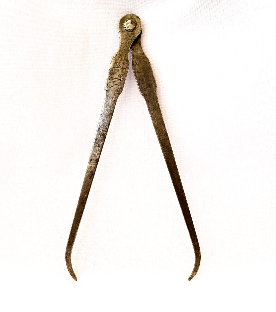 Antique A.J.S. Iron Measuring Compass 19th Century Caliper