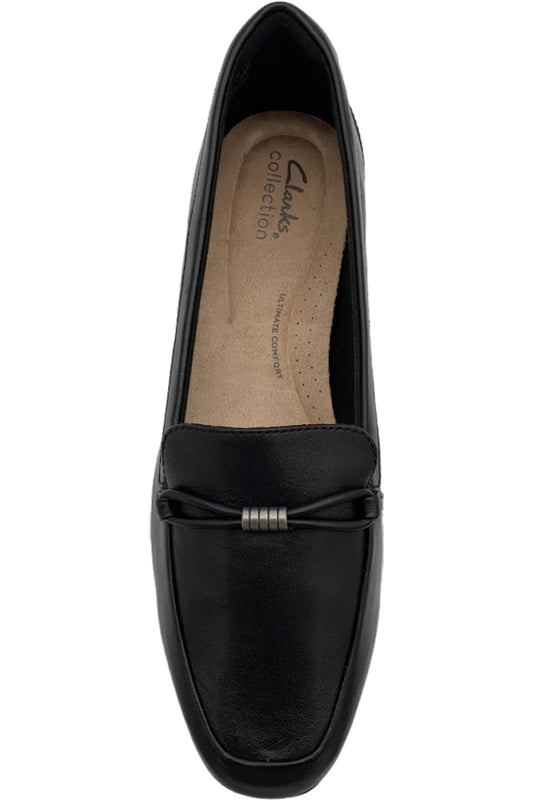Clarks Collection Leather Slip-On Loafer Juliet Shine Black