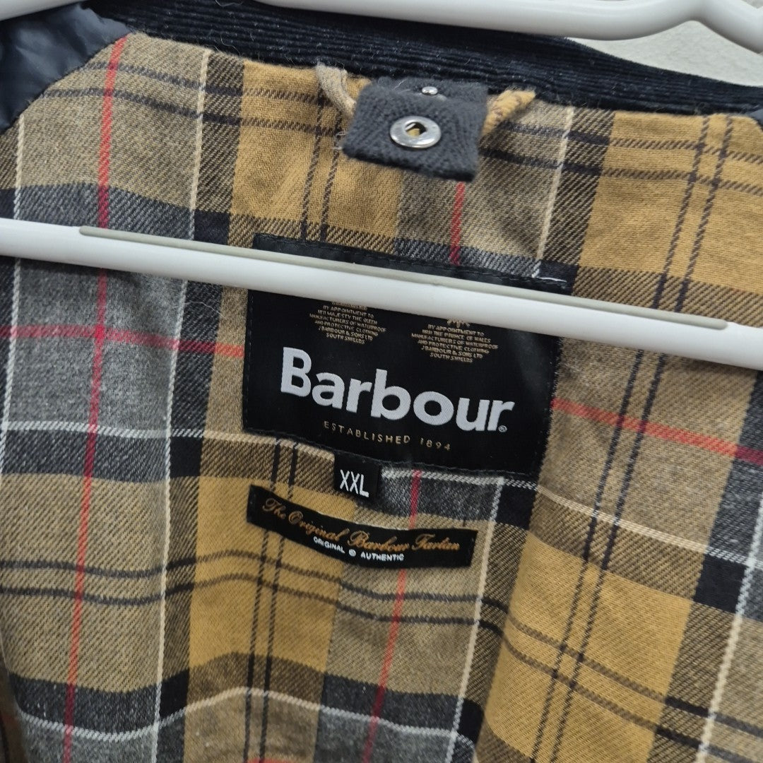 Barbour Ashby Waterproof Navy Tartan Lined Jacket XXL
