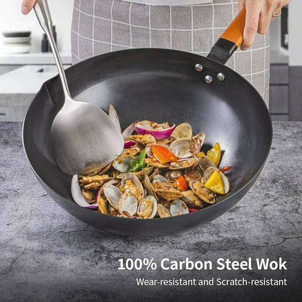 Skylight 12.5" Carbon Steel Wok Pan - Gomix Brands Outlet