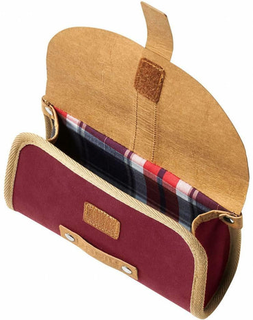 Basil Saddle Bag Portland Dark Red Weatherproof Cotton Leather Vintage Look - Gomix Brands Outlet
