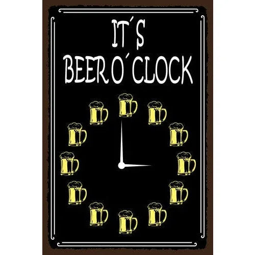 20x30cm Metal Beer Clock Sign – Es ist Bier Zeit - Gomix Brands Outlet