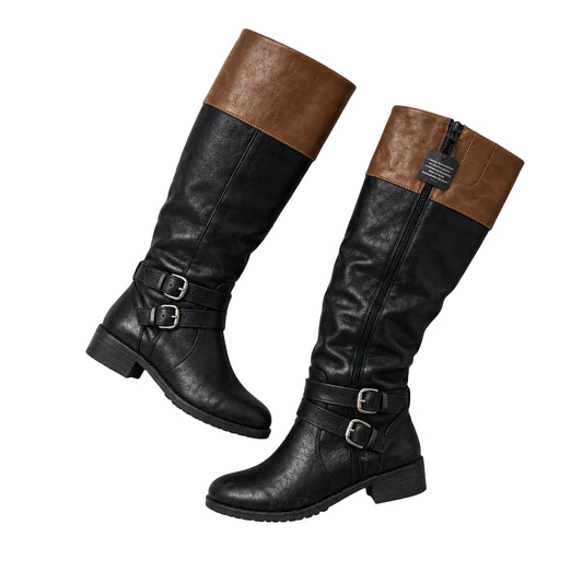 Arizona Women's Denver Memory Foam Black Brown Thigh Strapped Boots - Gomix Brands Outlet