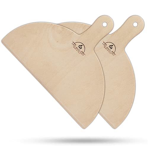 Leo and Gio 30 cm Birch Wood Pizza Peel Set
