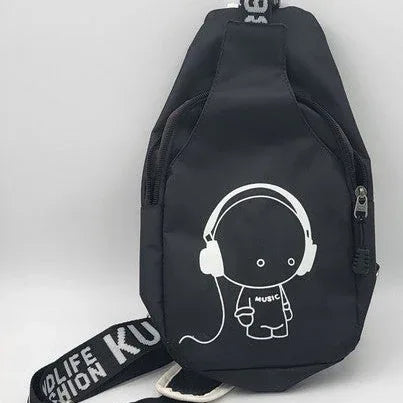 Kuchen & Bag 1980 City Life Music Crossbody Bag Black - Gomix Brands Outlet