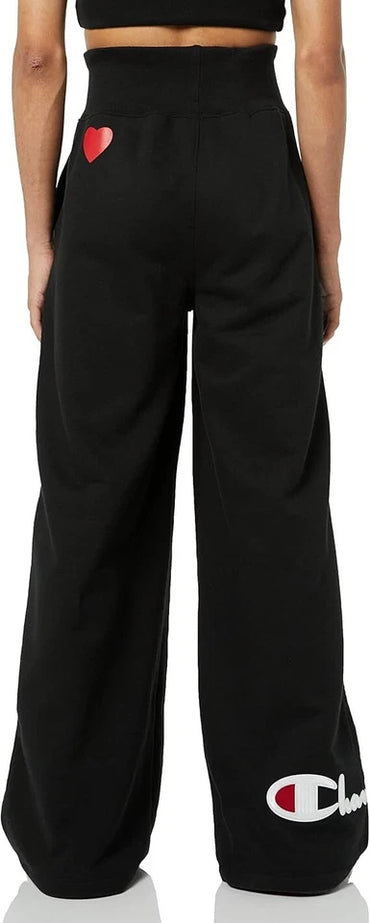 Champion Ladies Midweight Black Wide-leg Comfortable Sweatpants