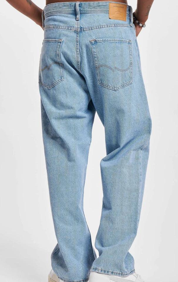 Jack & Jones Men's Loose Blue Denim Jeans with Five-Pocket - Gomix Brands Outlet