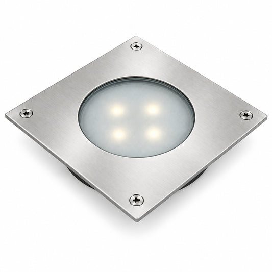 Ranex Recessed Floor Light LED Solar Stainless Steel – Neutral White
