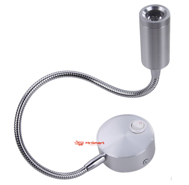 Silver Flexible LED Wall Lamp with 320 Lumen Brightness