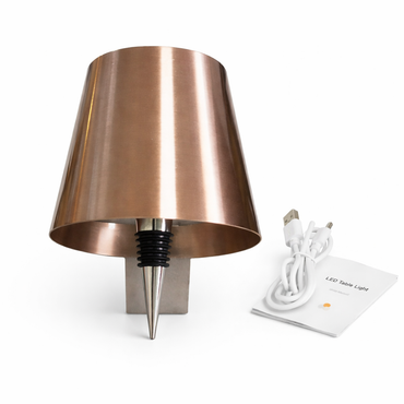 Wireless LED Bottle Lamp – Rechargeable Touch-Dimmable Light