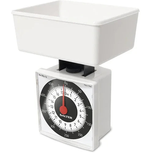 Salter Dietary Mechanical Kitchen Scale Precise 500g White Counter - Gomix Brands Outlet