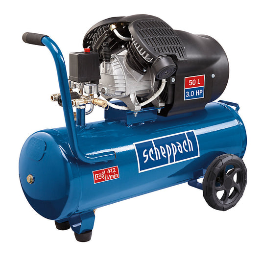 Scheppach HC53DC 2200W 50L Twin Cylinder Air Compressor 10 Bar