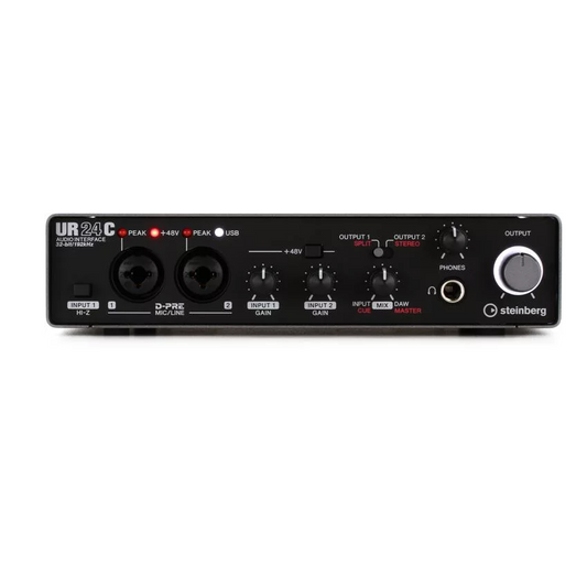 Steinberg UR24C USB-C Audio Interface: 2-In/4-Out, D-PRE Preamps for Studio Recording