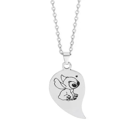 Stitch Split Heart Necklace - Gomix Brands Outlet