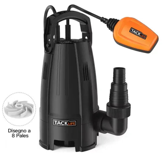 TACKLIFE GSUP2B water pump water submersible 400 W automatic flotation switch 10000 l/h - Gomix Brands Outlet