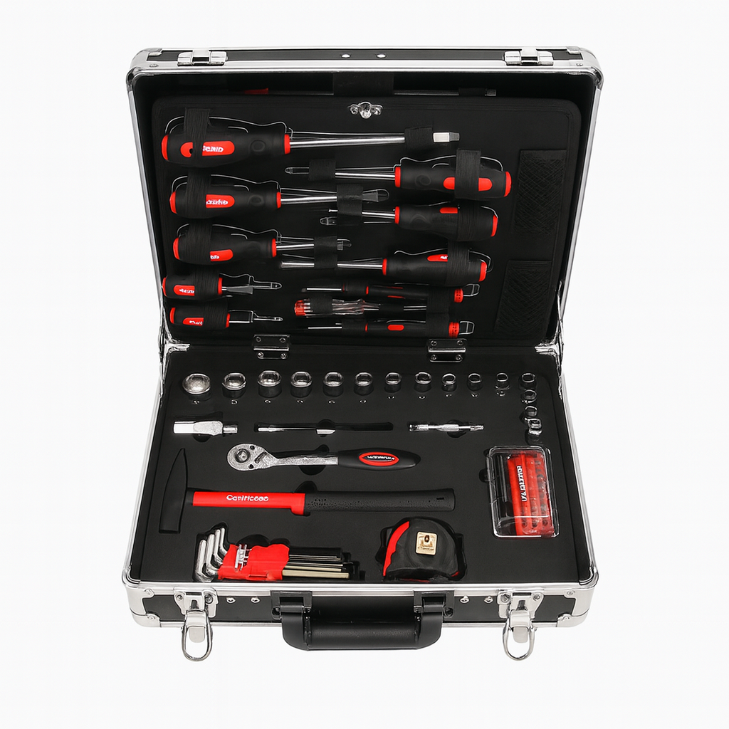 Craftzone Aluminum Tool Kit Case with 103 pcs