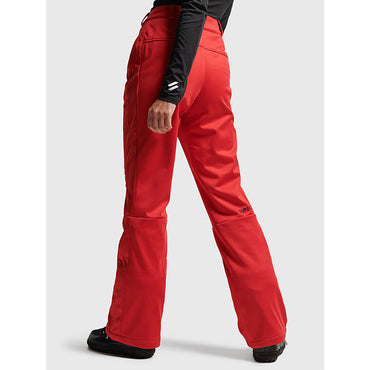 Superdry Women's Red Softshell Slalom Ski Pants - Waterproof, Flexible