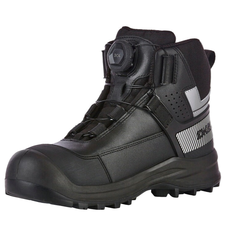 S3 Sawato Mid Safety Boots: Steel Toe, Puncture-Resistant, BOA® Fit, Black/Silver