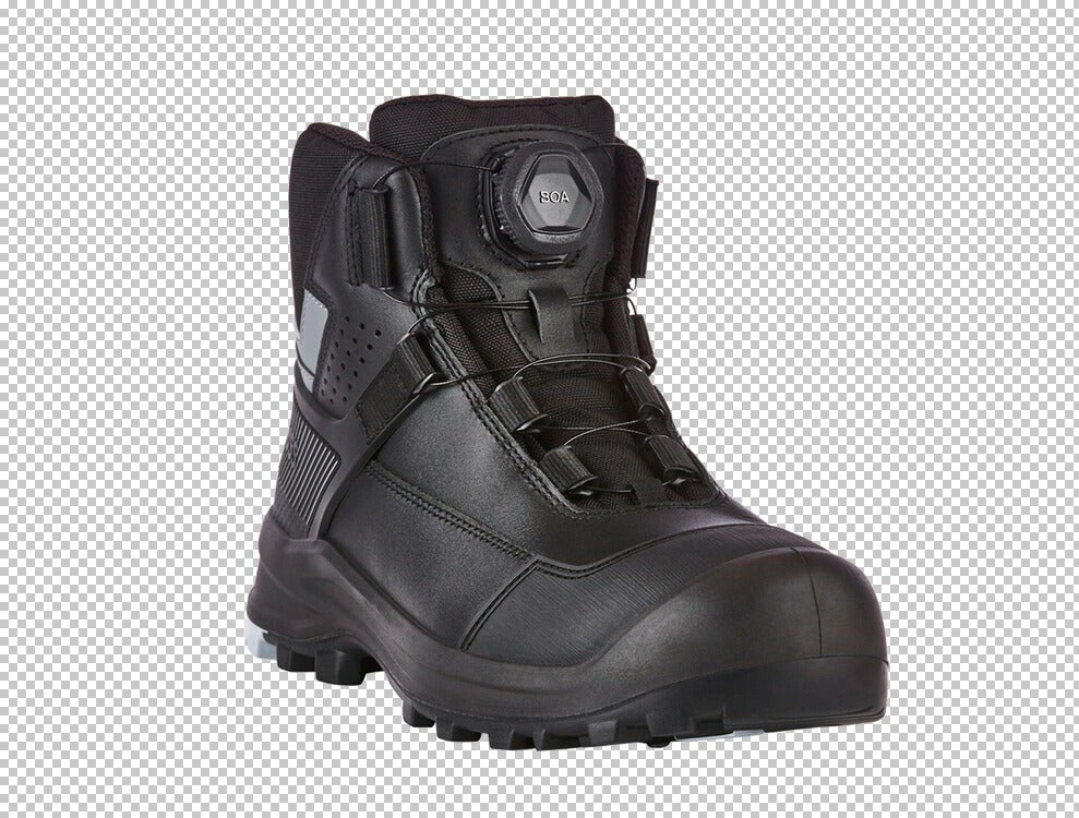S3 Sawato Mid Safety Boots: Steel Toe, Puncture-Resistant, BOA® Fit, Black/Silver