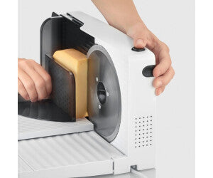 Severin AS3912 Compact Electric Food Slicer - Adjustable Thickness, Foldable Stainless Steel