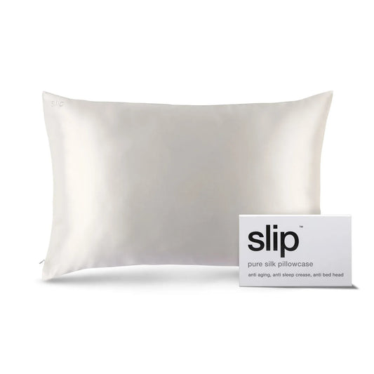 Luxury White Queen Zippered Silk Pillowcase – Anti-Aging Sleep Care - Gomix Brands Outlet