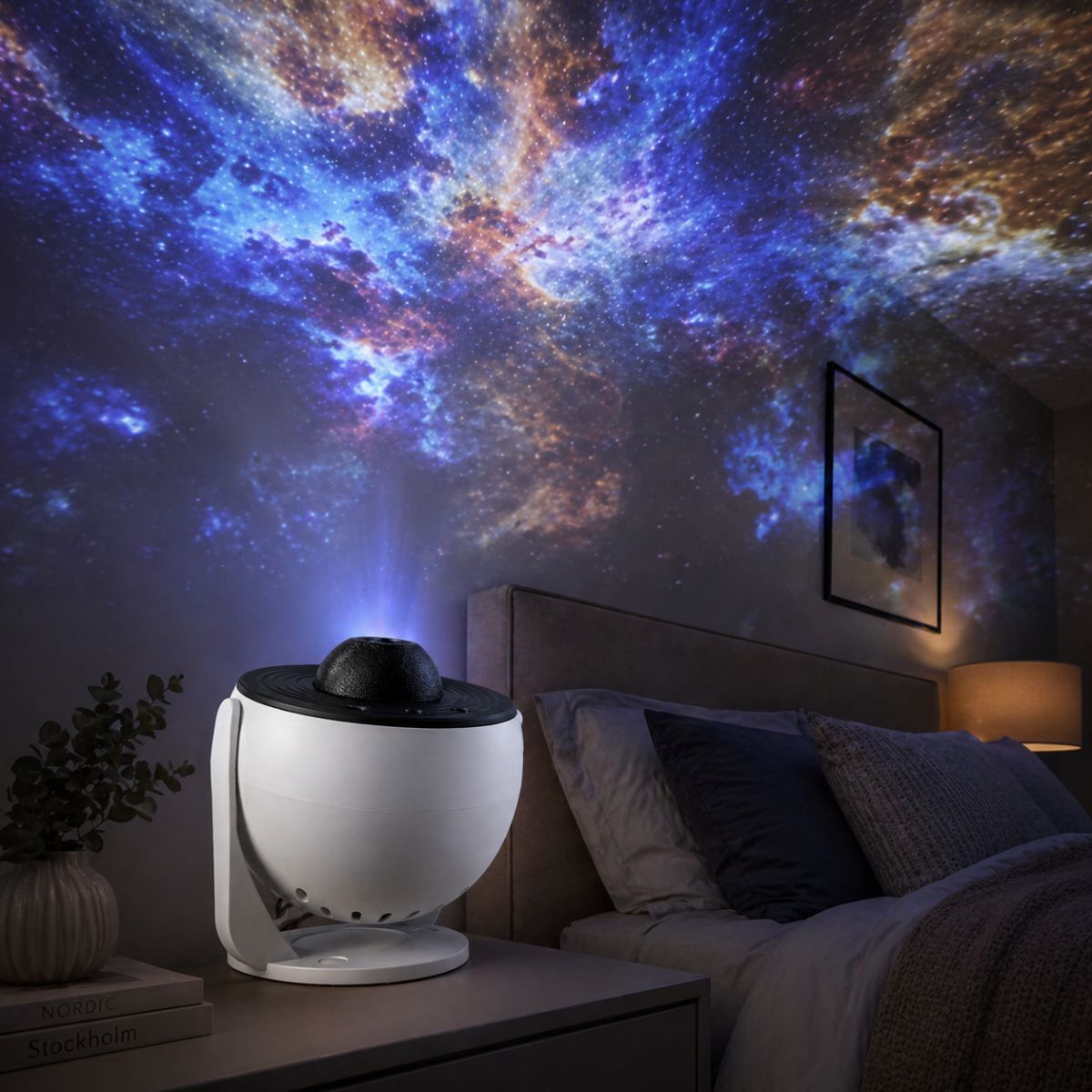 Rotating Galaxy Star Projector with 12 Discs LED HD