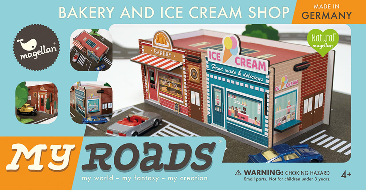 MyRoads Bakery & Ice Cream Shop: Creative Road Building Expansion Set for Kids