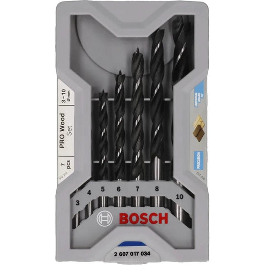 Bosch PRO Wood Brad Point Drill Bit Set: Accurate, Splinter-Free Wood Drilling