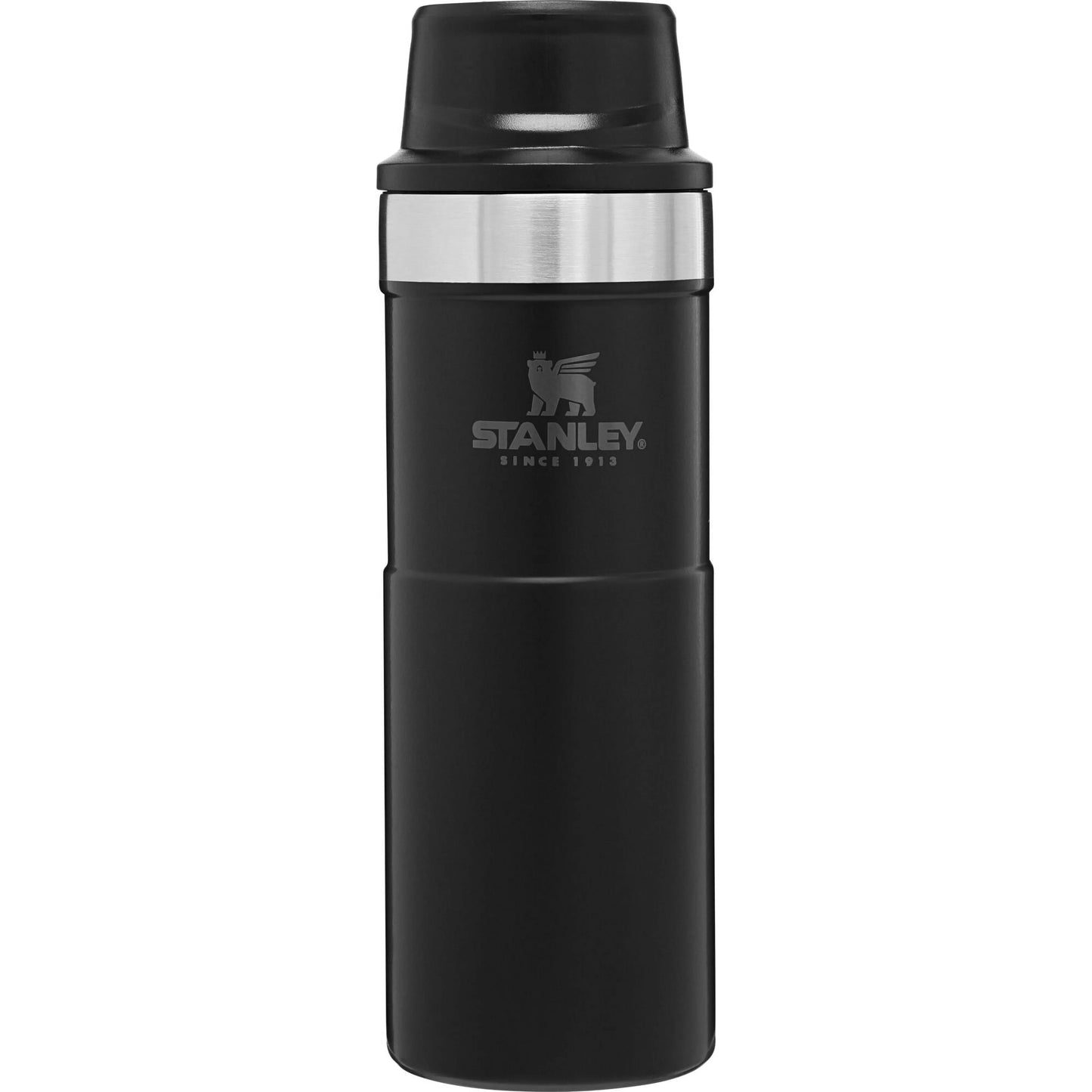 Stanley Classic 473ml Trigger-Action Leak-Proof Vacuum Insulated Travel Mug, Matte Black - Gomix Brands Outlet