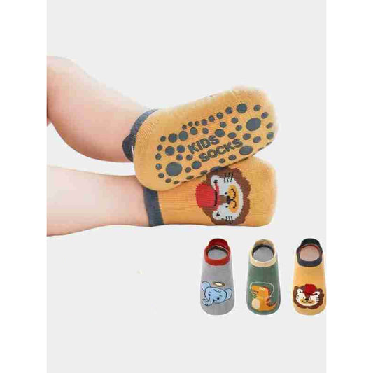 Tphon Non-Slip Grip Ankle Socks with Cute Animal Cartoon Designs