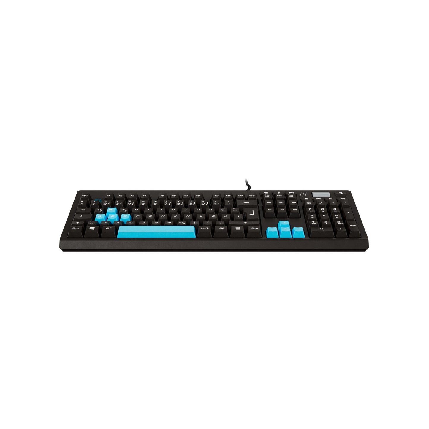 Silver Crest Gaming Set Keyboard Mouse Pad with Multimedia Controls