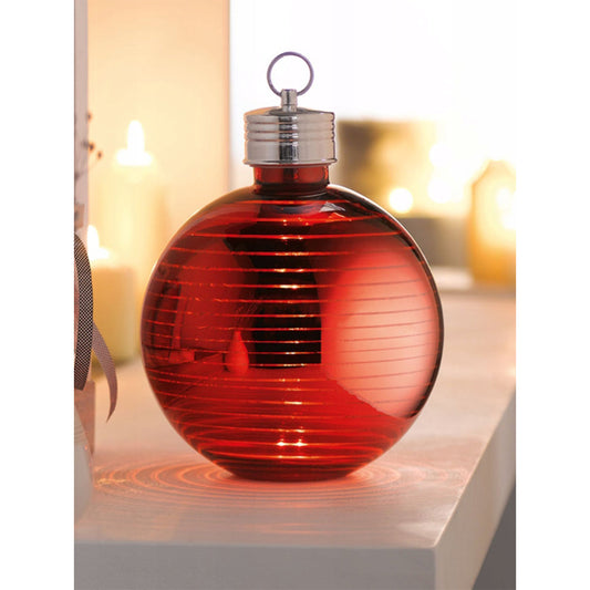 Battery Operated Glass Christmas LED Ball with Warm White Light