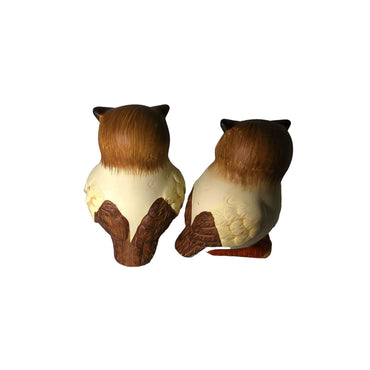 Livarno Home Set Of Owls Yellow Clay Decorative Ornament Set