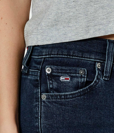 Tommy Jeans Sylvia Women's Skinny Fit Navy Blue Denim Jeans Organic Cotton - Gomix Brands Outlet