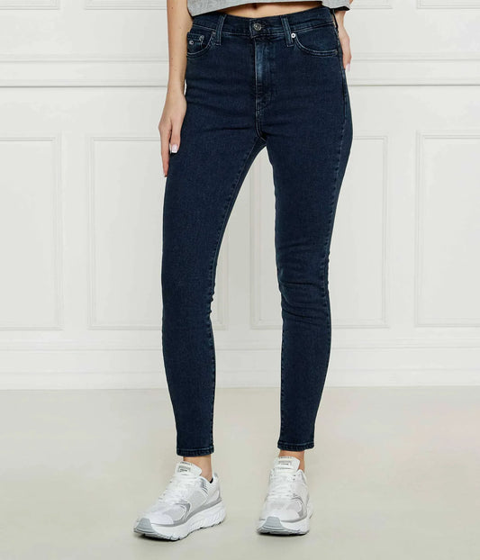 Tommy Jeans Sylvia Women's Skinny Fit Navy Blue Denim Jeans Organic Cotton - Gomix Brands Outlet