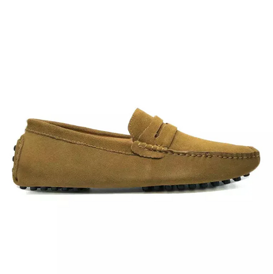 Twenty-Eight Brown/red Suede Loafers Slip-On Men's Shoes - Gomix Brands Outlet