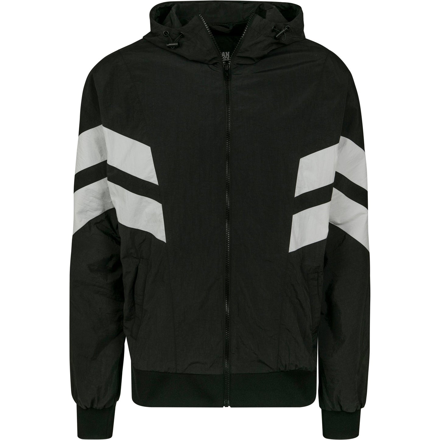Men's Crinkle Panel Track Jacket: Stylish, Functional, Sporty Design with Hood