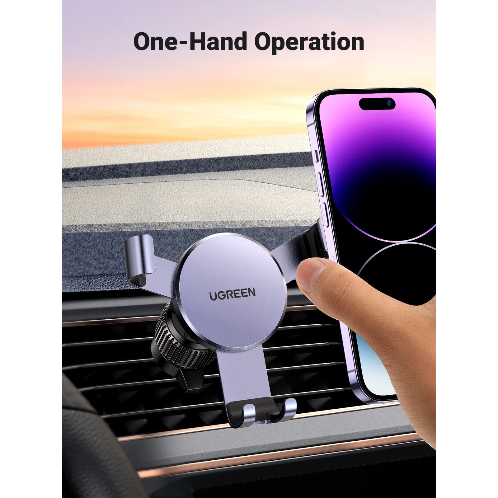 UGREEN Car Phone Holder Air Vent – Gravity Auto‑Clamp Universal Mount - Gomix Brands Outlet