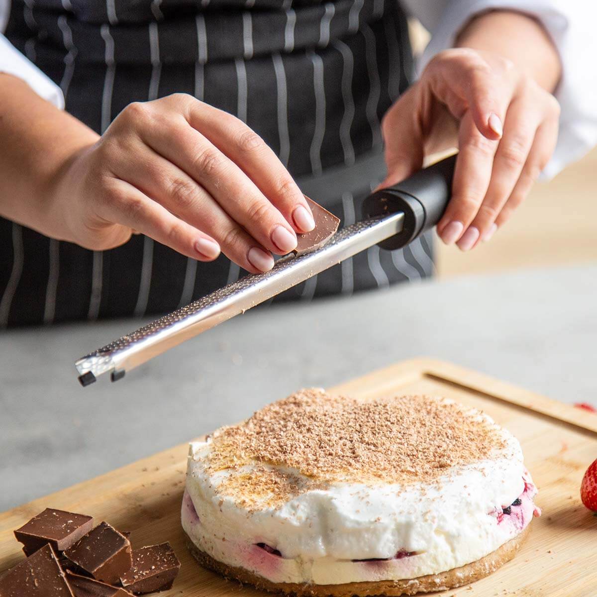 MasterChef Fine Zester/Grater Black Stainless Steel Kitchen Tool