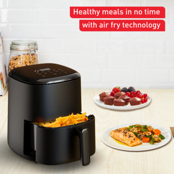 Tefal Easy Fry Compact 3L Black: Healthy Crispy Air Fryer with 10 Programs