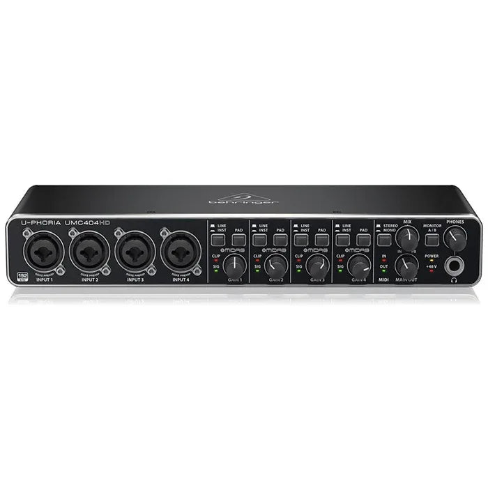 Behringer U-PHORIA UMC404HD 4-in/4-out USB Audio Interface 24-bit 192kHz - Gomix Brands Outlet